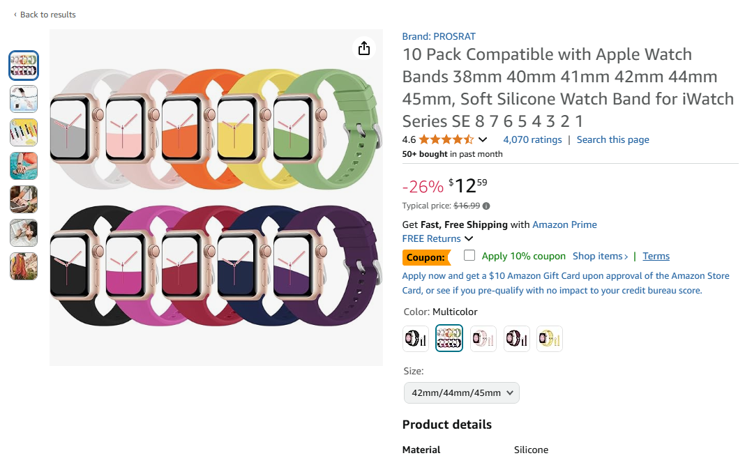 amazon apple watch bands